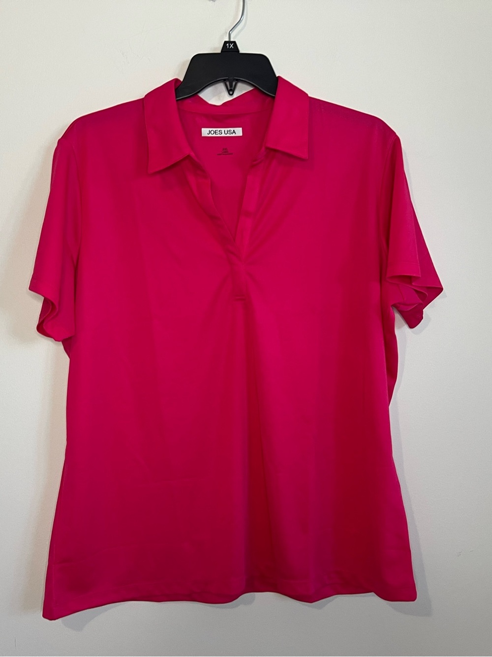 Women's Hot Pink Short Sleeve Polo Shirt